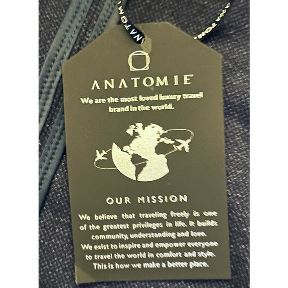 NWT Anatomie Elena Cropped Navy Blue Textured Stretch Jacket Women's XL - Picture 7 of 8